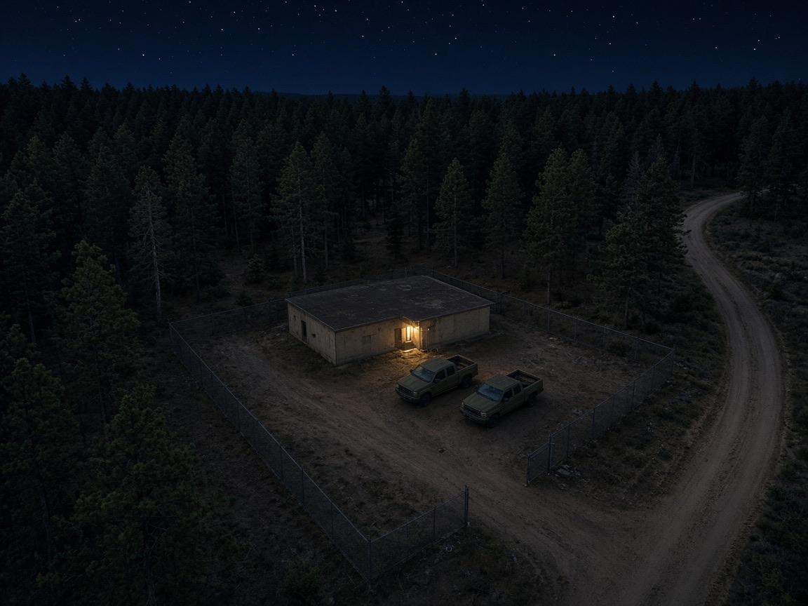 Same compound restored to full-color night visibility